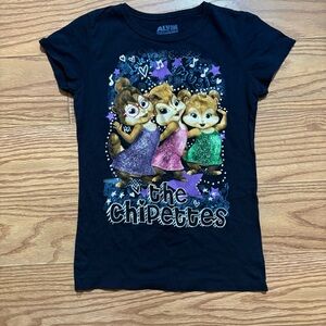 y2k 2000s Alvin & the Chipmunks The Chipettes Shirt Girls XL 14/16 RARE